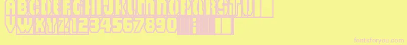 MadGrooveClean Font – Pink Fonts on Yellow Background