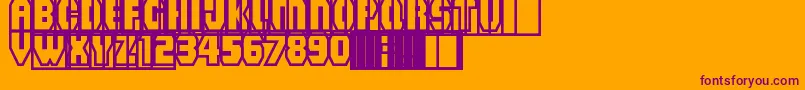 MadGrooveClean Font – Purple Fonts on Orange Background