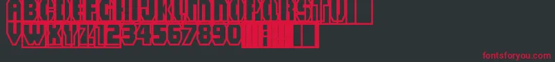 MadGrooveClean Font – Red Fonts on Black Background
