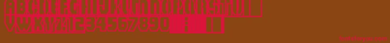 MadGrooveClean Font – Red Fonts on Brown Background