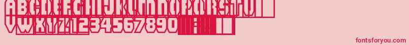 MadGrooveClean Font – Red Fonts on Pink Background