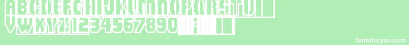 MadGrooveClean Font – White Fonts on Green Background