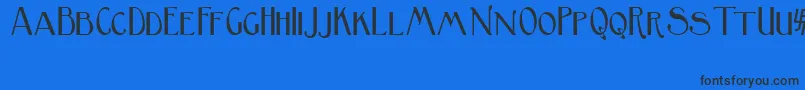 フォントBirminghamSansSerif – 黒い文字の青い背景