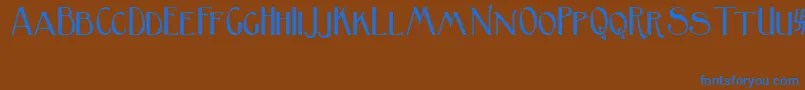BirminghamSansSerif Font – Blue Fonts on Brown Background