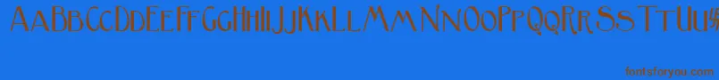 BirminghamSansSerif Font – Brown Fonts on Blue Background