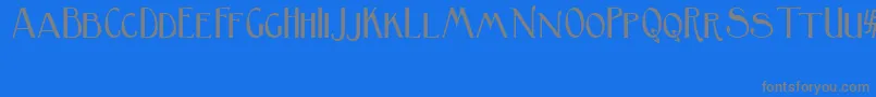 BirminghamSansSerif-Schriftart – Graue Schriften auf blauem Hintergrund