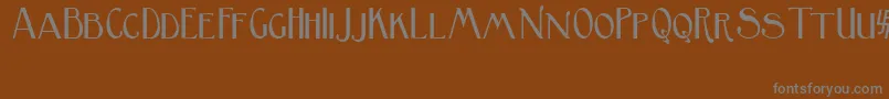 BirminghamSansSerif-Schriftart – Graue Schriften auf braunem Hintergrund