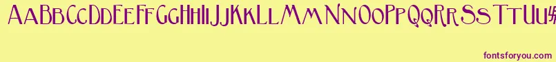 BirminghamSansSerif Font – Purple Fonts on Yellow Background