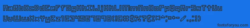 フォントUnlearne – 黒い文字の青い背景
