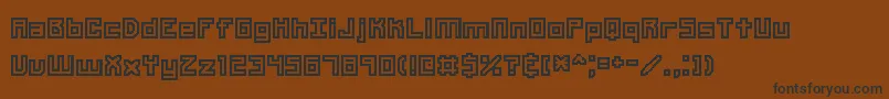 Шрифт Unlearne – чёрные шрифты на коричневом фоне