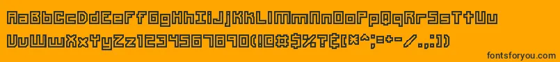 Unlearne Font – Black Fonts on Orange Background