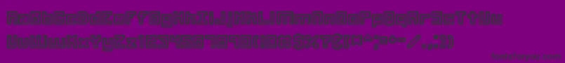 フォントUnlearne – 紫の背景に黒い文字