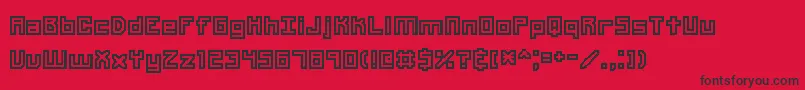 Unlearne Font – Black Fonts on Red Background