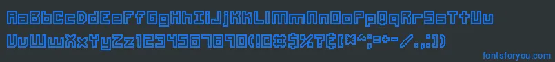 Шрифт Unlearne – синие шрифты на чёрном фоне