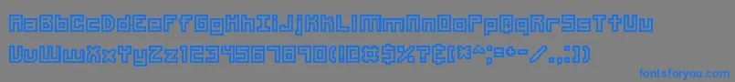 Шрифт Unlearne – синие шрифты на сером фоне