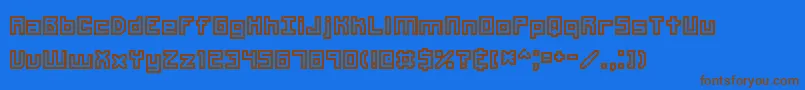 Шрифт Unlearne – коричневые шрифты на синем фоне