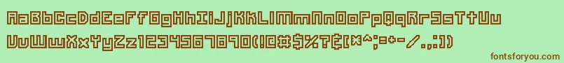 Unlearne Font – Brown Fonts on Green Background