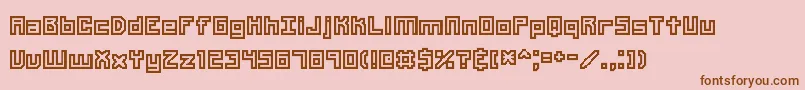Unlearne-fontti – ruskeat fontit vaaleanpunaisella taustalla
