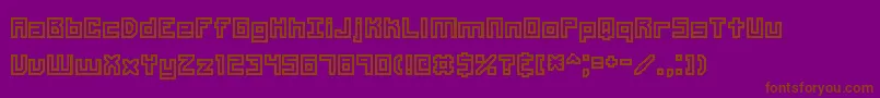 フォントUnlearne – 紫色の背景に茶色のフォント