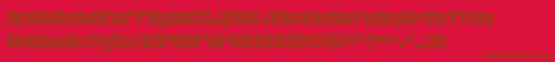 Unlearne-fontti – ruskeat fontit punaisella taustalla