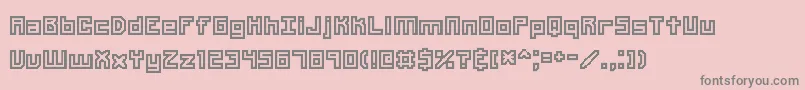 Unlearne-fontti – harmaat kirjasimet vaaleanpunaisella taustalla