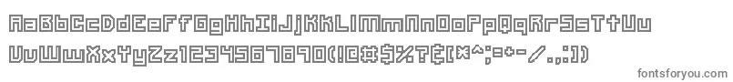 Unlearne-fontti – harmaat kirjasimet valkoisella taustalla