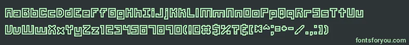Unlearne Font – Green Fonts on Black Background