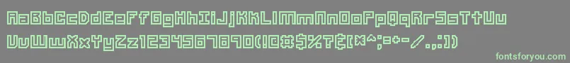 Шрифт Unlearne – зелёные шрифты на сером фоне