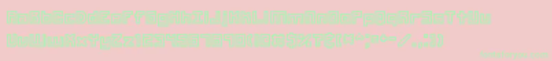 Unlearne Font – Green Fonts on Pink Background