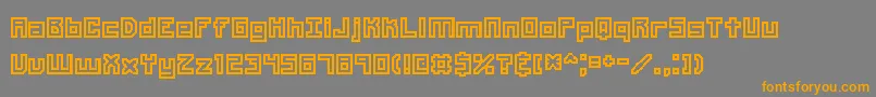 Шрифт Unlearne – оранжевые шрифты на сером фоне