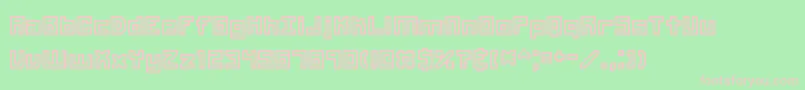 Шрифт Unlearne – розовые шрифты на зелёном фоне