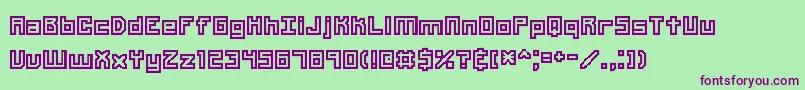 Шрифт Unlearne – фиолетовые шрифты на зелёном фоне