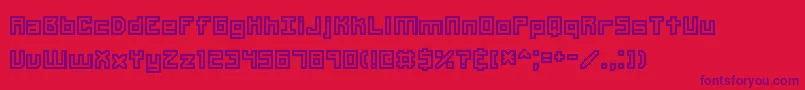 Unlearne-Schriftart – Violette Schriften auf rotem Hintergrund
