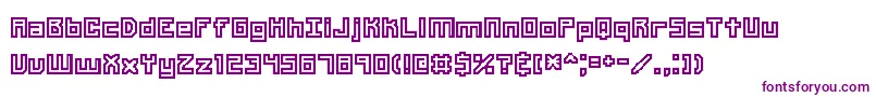 Unlearne-Schriftart – Violette Schriften auf weißem Hintergrund