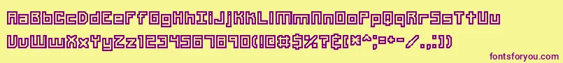 Unlearne Font – Purple Fonts on Yellow Background