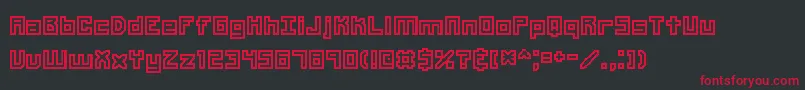 Unlearne Font – Red Fonts on Black Background