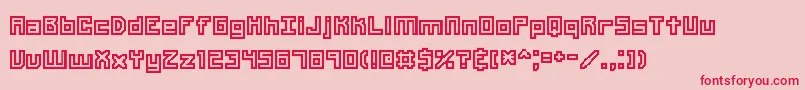 フォントUnlearne – ピンクの背景に赤い文字