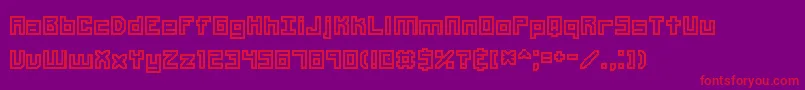 フォントUnlearne – 紫の背景に赤い文字