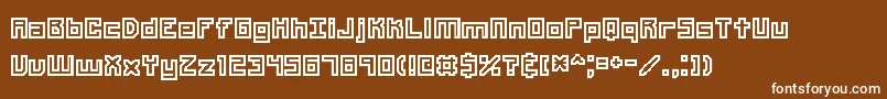 Шрифт Unlearne – белые шрифты на коричневом фоне