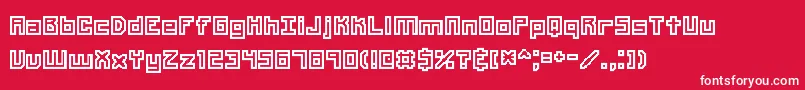 Unlearne-fontti – valkoiset fontit punaisella taustalla