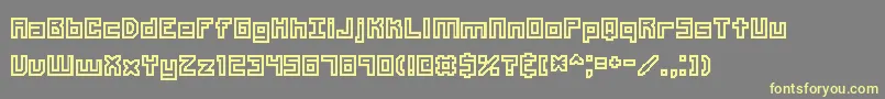 Шрифт Unlearne – жёлтые шрифты на сером фоне