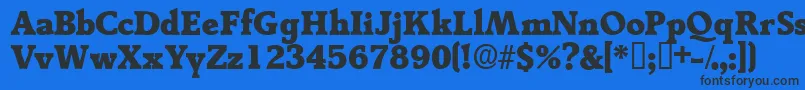 Tractodisplayssk Font – Black Fonts on Blue Background