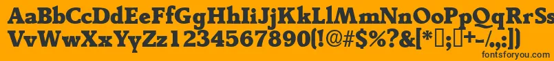 Tractodisplayssk Font – Black Fonts on Orange Background