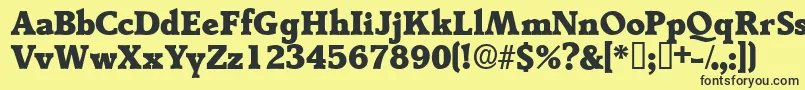 Tractodisplayssk Font – Black Fonts on Yellow Background