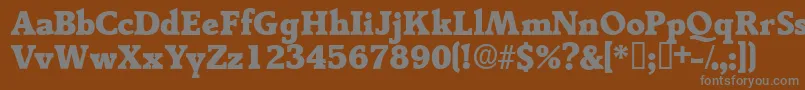 Tractodisplayssk Font – Gray Fonts on Brown Background