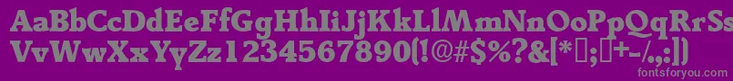 Tractodisplayssk Font – Gray Fonts on Purple Background