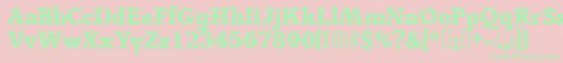 Tractodisplayssk Font – Green Fonts on Pink Background