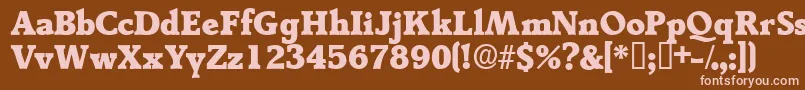 Tractodisplayssk Font – Pink Fonts on Brown Background