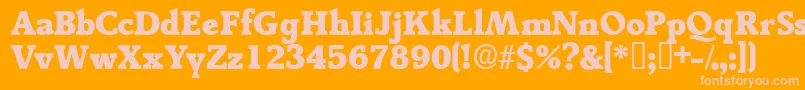 Tractodisplayssk Font – Pink Fonts on Orange Background