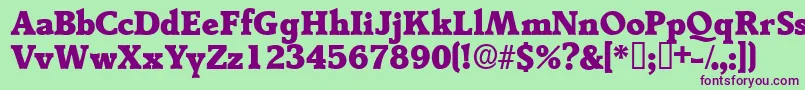 Tractodisplayssk Font – Purple Fonts on Green Background